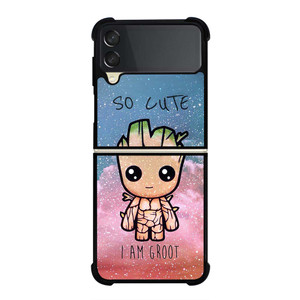 GROOT BABY NEBULA Samsung Galaxy Z Flip 3 Case Cover GROOT BABY NEBULA Samsung Galaxy Z Flip 3 Case Cover