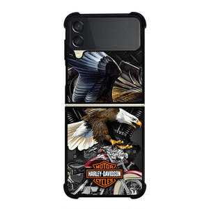 HARLEY DAVIDSON EAGLE METAL LOGO Samsung Galaxy Z Flip 3 Case Cover