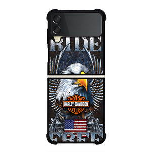 HARLEY DAVIDSON FREE RIDE EAGLE Samsung Galaxy Z Flip 3 Case Cover HARLEY DAVIDSON FREE RIDE EAGLE Samsung Galaxy Z Flip 3 Case Cover