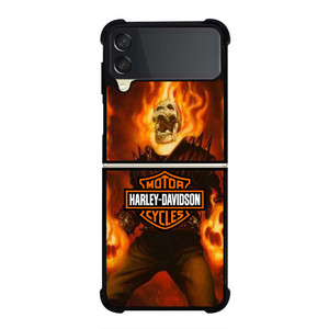 HARLEY DAVIDSON GHOST RIDER Samsung Galaxy Z Flip 3 Case Cover HARLEY DAVIDSON GHOST RIDER Samsung Galaxy Z Flip 3 Case Cover