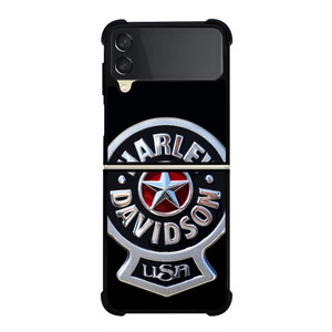 HARLEY DAVIDSON USA METAL EMBLEM Samsung Galaxy Z Flip 3 Case Cover