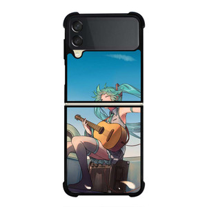 HATSUNE MIKU AND GUITAR Samsung Galaxy Z Flip 3 Case Cover HATSUNE MIKU AND GUITAR Samsung Galaxy Z Flip 3 Case Cover