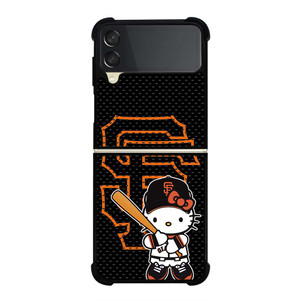 HELLO KITTY SAN FRANCISCO GIANTS MLB Samsung Galaxy Z Flip 3 Case Cover HELLO KITTY SAN FRANCISCO GIANTS MLB Samsung Galaxy Z Flip 3 Case Cover