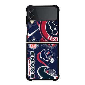 HOUSTON TEXANS NFL STICKER BOMB Samsung Galaxy Z Flip 3 Case Cover HOUSTON TEXANS NFL STICKER BOMB Samsung Galaxy Z Flip 3 Case Cover