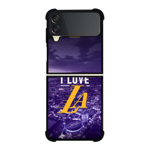 I LOVE LA LAKERS NBA LOGO Samsung Galaxy Z Flip 3 Case Cover I LOVE LA LAKERS NBA LOGO Samsung Galaxy Z Flip 3 Case Cover