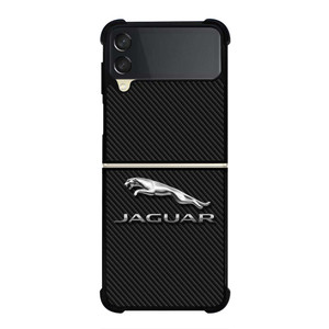 JAGUAR LOGO CARBON Samsung Galaxy Z Flip 3 Case Cover JAGUAR LOGO CARBON Samsung Galaxy Z Flip 3 Case Cover