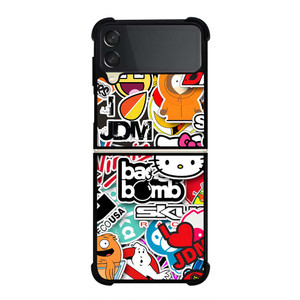 JDM STICKER BOMB  Samsung Galaxy Z Flip 3 Case Cover