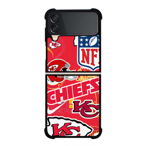 KANSAS CITY CHIEFS NFL STICKER BOMB Samsung Galaxy Z Flip 3 Case Cover