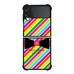 KATE SPADE COLORFUL STRIPE Samsung Galaxy Z Flip 3 Case Cover KATE SPADE COLORFUL STRIPE Samsung Galaxy Z Flip 3 Case Cover