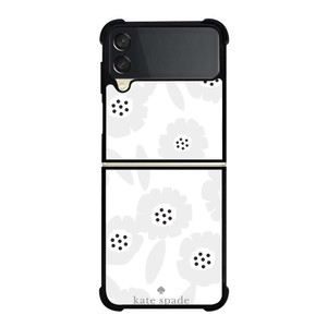 KATE SPADE GREY FLOWER Samsung Galaxy Z Flip 3 Case Cover KATE SPADE GREY FLOWER Samsung Galaxy Z Flip 3 Case Cover