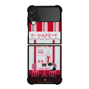 KATE SPADE NEW YORK CAFE Samsung Galaxy Z Flip 3 Case Cover KATE SPADE NEW YORK CAFE Samsung Galaxy Z Flip 3 Case Cover