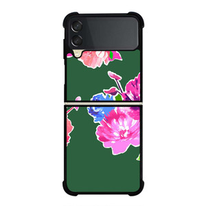 KATE SPADE NEW YORK GREEN FLORAL Samsung Galaxy Z Flip 3 Case Cover