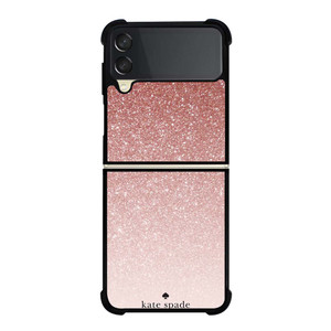 KATE SPADE NEW YORK ROSE WHITE GLITTER Samsung Galaxy Z Flip 3 Case Cover KATE SPADE NEW YORK ROSE WHITE GLITTER Samsung Galaxy Z Flip 3 Case Cover