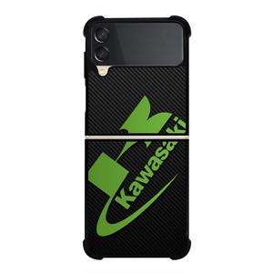 KAWASAKI MOTOR LOGO CARBON Samsung Galaxy Z Flip 3 Case Cover KAWASAKI MOTOR LOGO CARBON Samsung Galaxy Z Flip 3 Case Cover