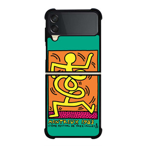 KEITH HARING MONTREUX 1983 Samsung Galaxy Z Flip 3 Case Cover KEITH HARING MONTREUX 1983 Samsung Galaxy Z Flip 3 Case Cover