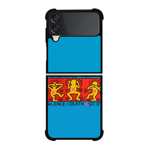 KEITH HARING SILENCE DEATH Samsung Galaxy Z Flip 3 Case Cover KEITH HARING SILENCE DEATH Samsung Galaxy Z Flip 3 Case Cover