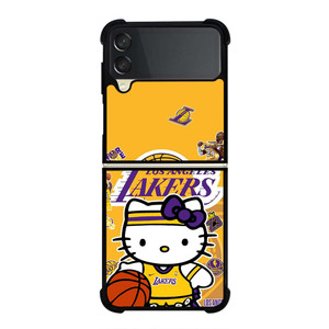 LAKERS HELLO KITTY Samsung Galaxy Z Flip 3 Case Cover LAKERS HELLO KITTY Samsung Galaxy Z Flip 3 Case Cover