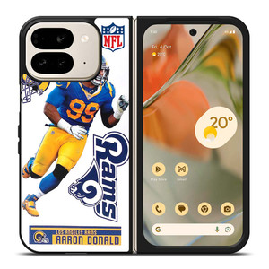 AARON DONALD LOS ANGELES RAMS NFL Google Pixel 9 Pro Fold Case Cover AARON DONALD LOS ANGELES RAMS NFL Google Pixel 9 Pro Fold Case Cover