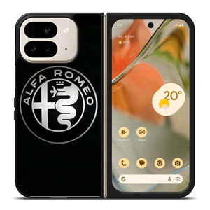 ALFA ROMEO METAL BLACK Google Pixel 9 Pro Fold Case Cover ALFA ROMEO METAL BLACK Google Pixel 9 Pro Fold Case Cover