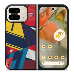 ARSENAL FC RETRO JERSEY COLLAGE Google Pixel 9 Pro Fold Case Cover ARSENAL FC RETRO JERSEY COLLAGE Google Pixel 9 Pro Fold Case Cover