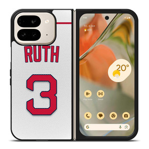 BABE RUTH BOSTON RED SOX Google Pixel 9 Pro Fold Case Cover BABE RUTH BOSTON RED SOX Google Pixel 9 Pro Fold Case Cover