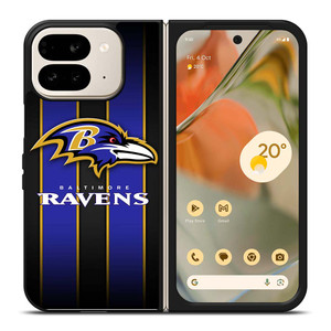 BALTIMORE RAVENS NFL STRIPE LOGO Google Pixel 9 Pro Fold Case Cover BALTIMORE RAVENS NFL STRIPE LOGO Google Pixel 9 Pro Fold Case Cover