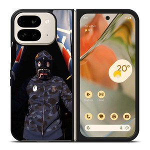 BAPE CAMO SHARK PARIS SAINT GERMAIN Google Pixel 9 Pro Fold Case Cover BAPE CAMO SHARK PARIS SAINT GERMAIN Google Pixel 9 Pro Fold Case Cover