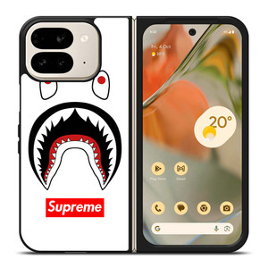 BAPE CAMO SHARK SUPREME WHITE Google Pixel 9 Pro Fold Case Cover BAPE CAMO SHARK SUPREME WHITE Google Pixel 9 Pro Fold Case Cover