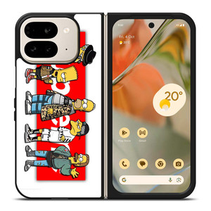 BART SIMPSON X SUPREME LOGO Google Pixel 9 Pro Fold Case Cover