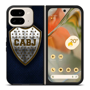 BOCA JUNIORS FC METAL LOGO Google Pixel 9 Pro Fold Case Cover BOCA JUNIORS FC METAL LOGO Google Pixel 9 Pro Fold Case Cover