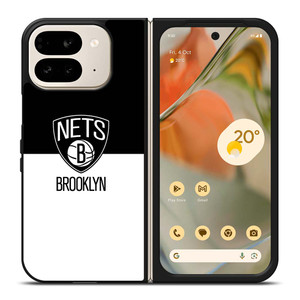 BROOKLYN NETS NBA BLACK WHITE Google Pixel 9 Pro Fold Case Cover
