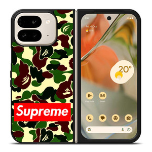 CAMO BAPE SUPREME Google Pixel 9 Pro Fold Case Cover
