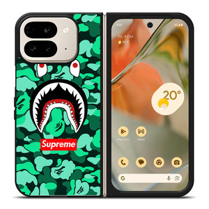 CAMO BATHING APE SUPREME GREEN Google Pixel 9 Pro Fold Case Cover