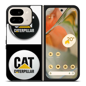 CAT CATERPILLAR WHITE BLACK Google Pixel 9 Pro Fold Case Cover