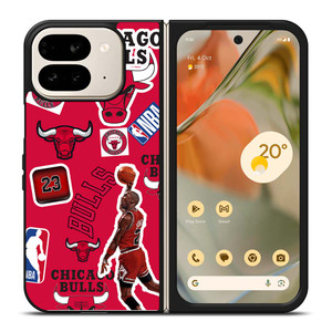 CHICAGO BULLS STICKER BOMB Google Pixel 9 Pro Fold Case Cover