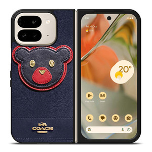COACH NEW YORK BEAR Google Pixel 9 Pro Fold Case Cover COACH NEW YORK BEAR Google Pixel 9 Pro Fold Case Cover