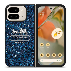 COACH NEW YORK BLUE STONE Google Pixel 9 Pro Fold Case Cover COACH NEW YORK BLUE STONE Google Pixel 9 Pro Fold Case Cover