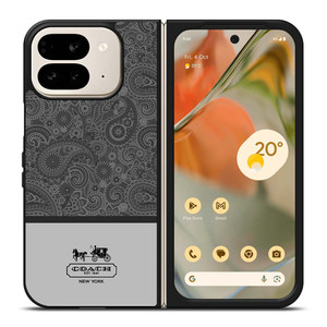 COACH NEW YORK GREY BATIK Google Pixel 9 Pro Fold Case Cover COACH NEW YORK GREY BATIK Google Pixel 9 Pro Fold Case Cover
