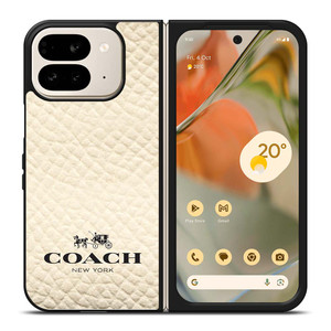 COACH NEW YORK WHITE Google Pixel 9 Pro Fold Case Cover COACH NEW YORK WHITE Google Pixel 9 Pro Fold Case Cover