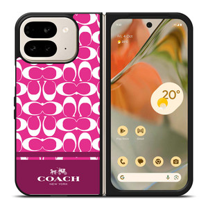 COACH PINK NEW YORK Google Pixel 9 Pro Fold Case Cover COACH PINK NEW YORK Google Pixel 9 Pro Fold Case Cover