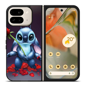 DISNEY STITCH AND ROSE FLOWER Google Pixel 9 Pro Fold Case Cover