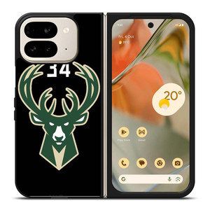 GIANNIS ANTETOKOUNMPO MILWAUKEE BUCKS LOGO Google Pixel 9 Pro Fold Case Cover