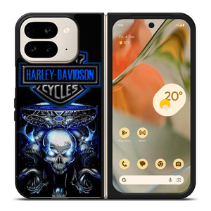 HARLEY DAVIDSON SKULL BLUE Google Pixel 9 Pro Fold Case Cover