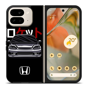HONDA CIVIC RETRO DRAWING Google Pixel 9 Pro Fold Case Cover