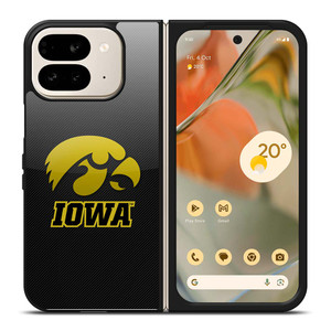 IOWA HAWKEYES CARBON Google Pixel 9 Pro Fold Case Cover