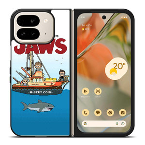 JAWS LOGO 8 BIT Google Pixel 9 Pro Fold Case Cover
