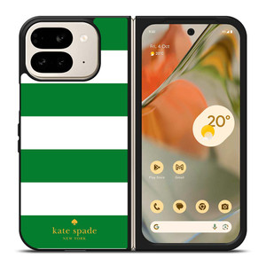 KATE SPADE GREEN STRIPE Google Pixel 9 Pro Fold Case Cover