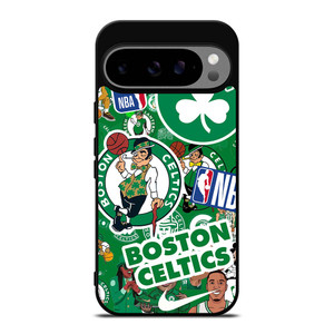 BOSTON CELTICS NBA STICKER BOMB Google Pixel 9 Pro XL Case Cover BOSTON CELTICS NBA STICKER BOMB Google Pixel 9 Pro XL Case Cover