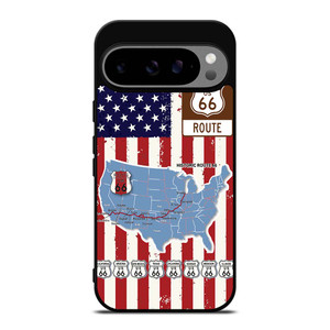 HISTORICAL ROUTE 66 USA FLAG Google Pixel 9 Pro XL Case Cover