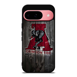 ALABAMA CRIMSON TIDE WOODEN ICON Google Pixel 9 Case Cover ALABAMA CRIMSON TIDE WOODEN ICON Google Pixel 9 Case Cover